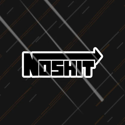 NoShit reflective sticker 3 inch glowing under headlights at night