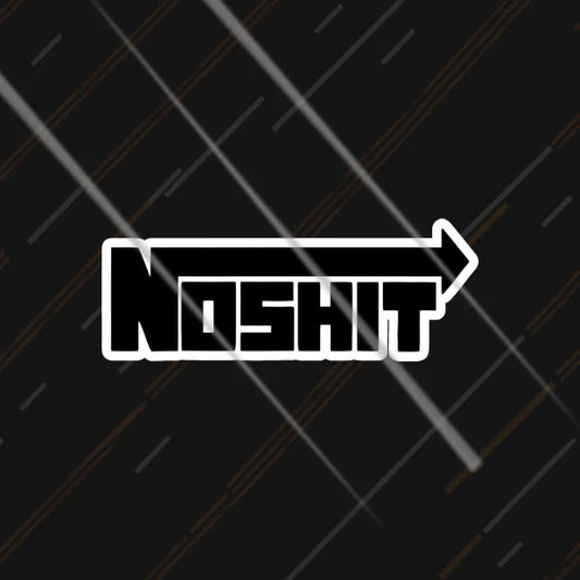 NoShit reflective sticker 3 inch glowing under headlights at night