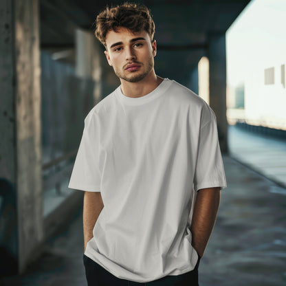 Solids: Off white | Oversized Unisex T-Shirt