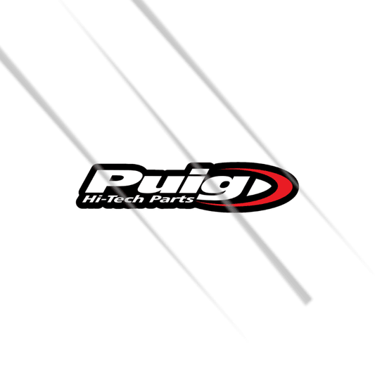 Puig hi-tech parts racing logo waterproof vinyl sticker for bikes – Motohomies