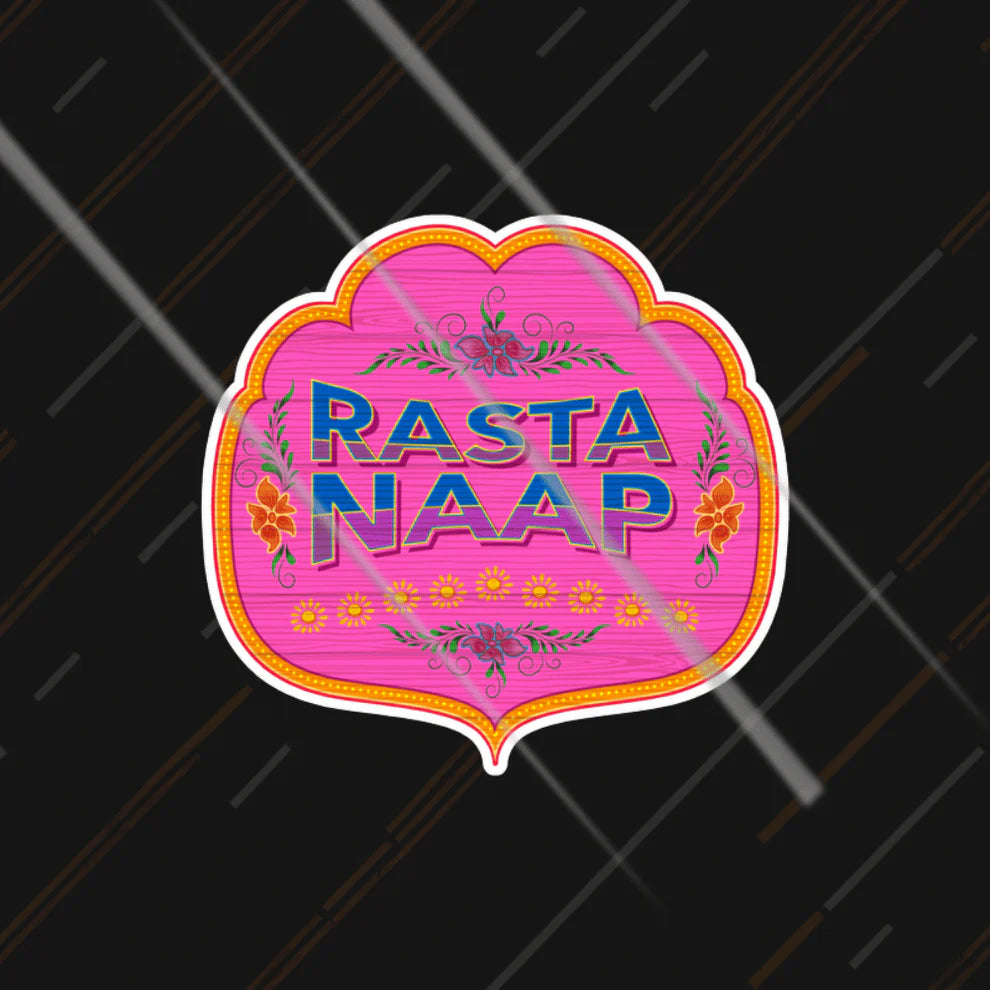 rasta naap desi travel sticker with colorful design for bikes and cars