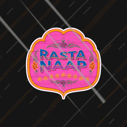 rasta naap desi travel sticker with colorful design for bikes and cars