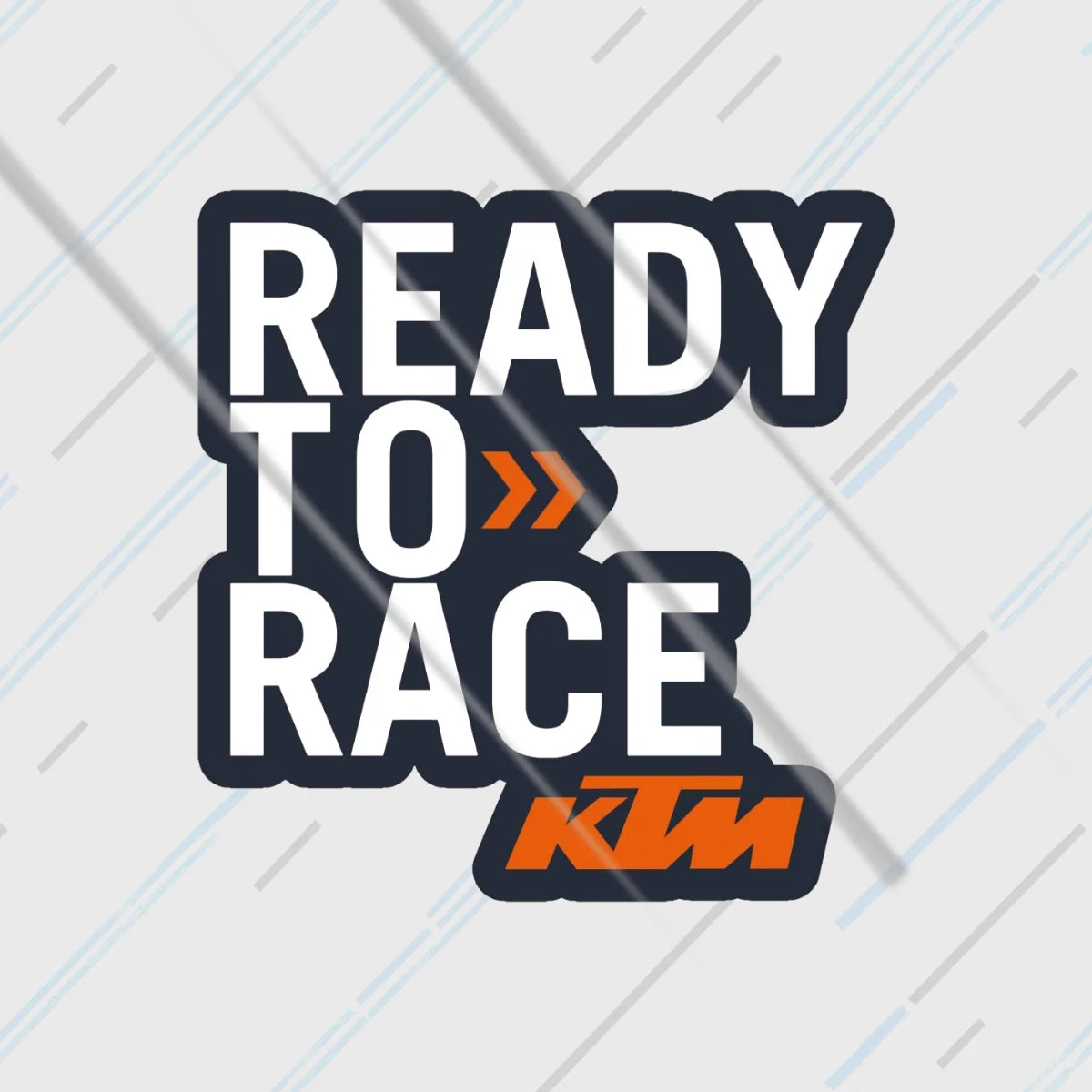Ready To Race KTM orange logo sticker 3 inch in matte vinyl for Duke and RC