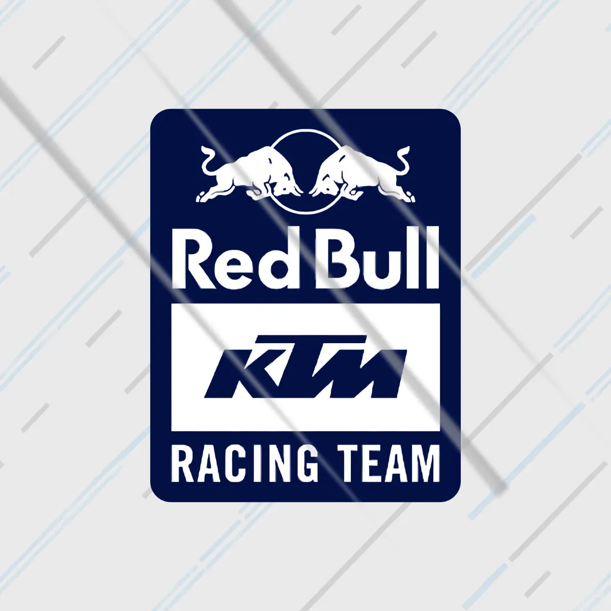 Red Bull KTM Racing Team MotoGP factory navy badge sticker 3 inch in matte vinyl