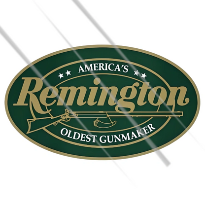Remington oldest gunmaker brand logo vinyl sticker for bikes and cars – Motohomies