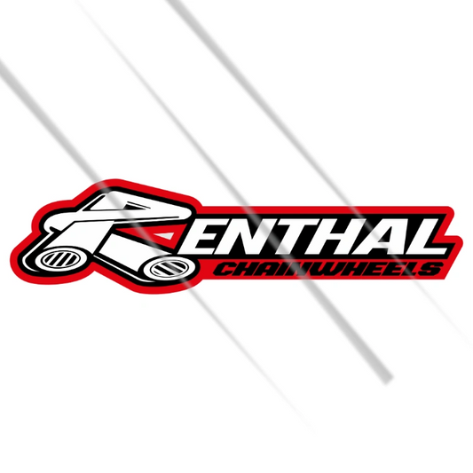 Renthal Chainwheels racing waterproof vinyl sticker for bikes and helmets – Motohomies