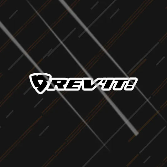 Rev'it! riding gear brand sticker 3 inch in matte vinyl for motorcycle fuel tank