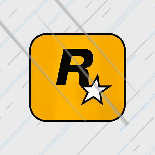 rockstar style R logo waterproof vinyl sticker 3 inch for bikes helmets and cars Motohomies