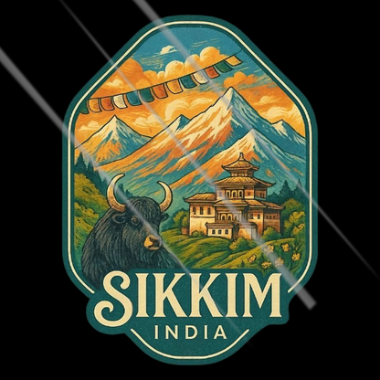 Sikkim India travel waterproof vinyl sticker for bikes cars and laptops mountain culture decal Motohomies