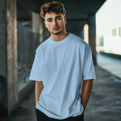 Solids: Sky blue | Oversized Unisex T-Shirt