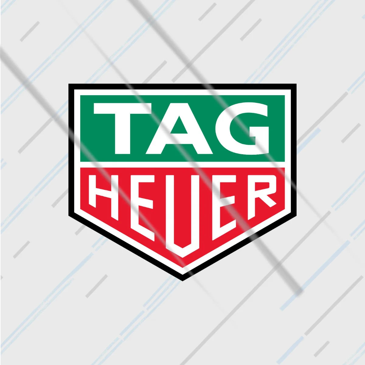 tag heuer style racing logo waterproof vinyl sticker 3 inch for bikes helmets and cars Motohomies