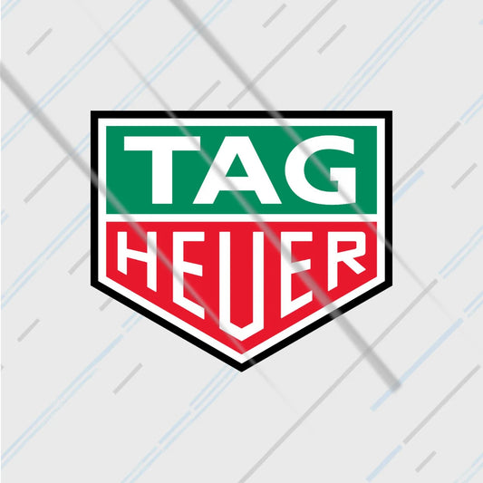 tag heuer style racing logo waterproof vinyl sticker 3 inch for bikes helmets and cars Motohomies