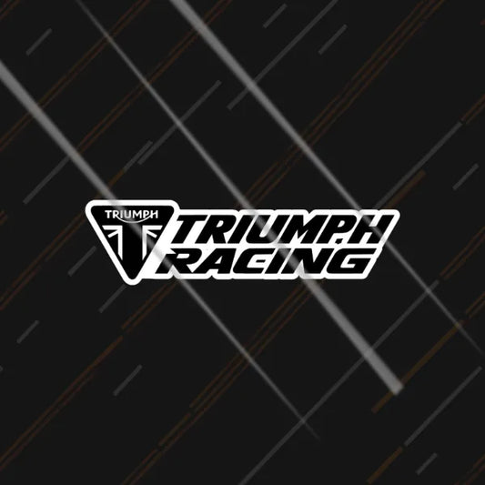 Triumph Racing badge sticker 3 inch in matte vinyl for motorcycle fuel tank