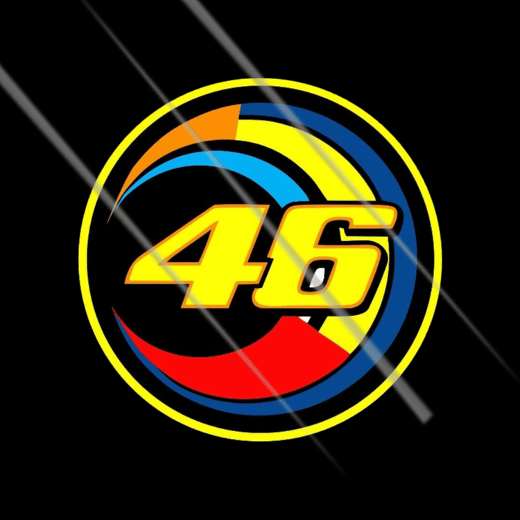 Valentino Rossi 46 MotoGP racing logo waterproof vinyl sticker for bikes and helmets – Motohomies