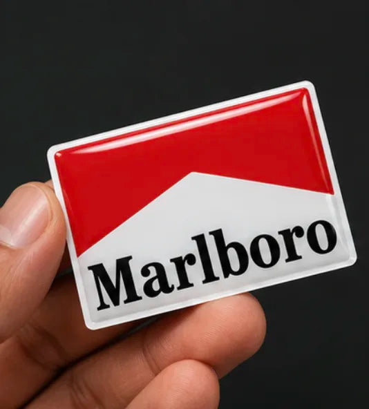 Marlboro Racing 3D Dome Sticker | 3 Inch